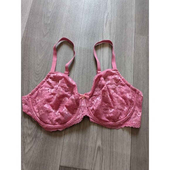 Victorias Secret Pink Lace Unlined Demi Underwire Bra Size 36D - Picture 6 of 6